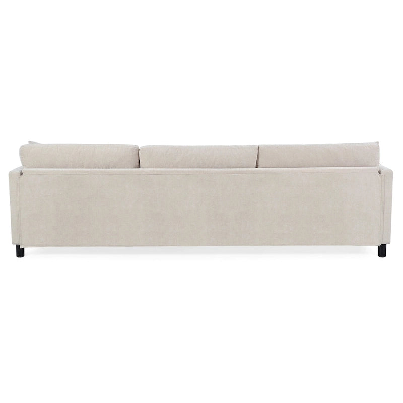 Canapé spacieux 4 places avec pouf mobile Beige 107.87