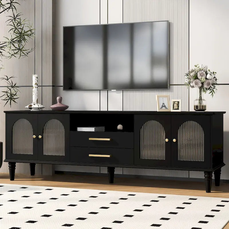 Meuble TV rétro de 68,9 pouces