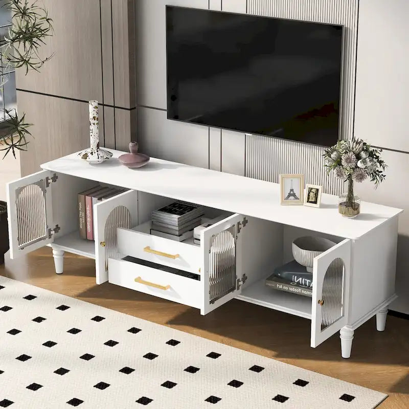 Meuble TV rétro de 68,9 pouces