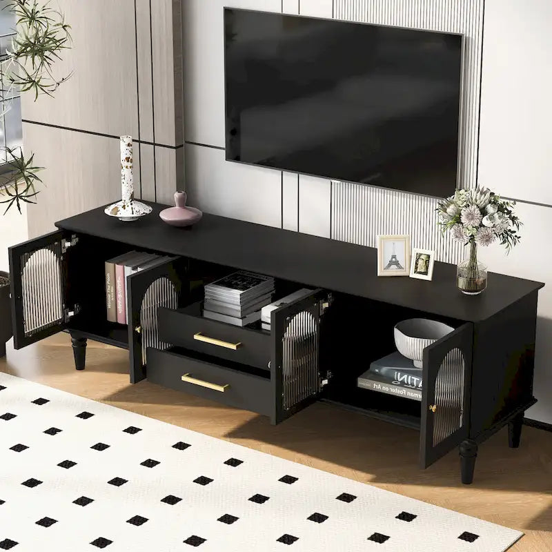 Meuble TV rétro de 68,9 pouces