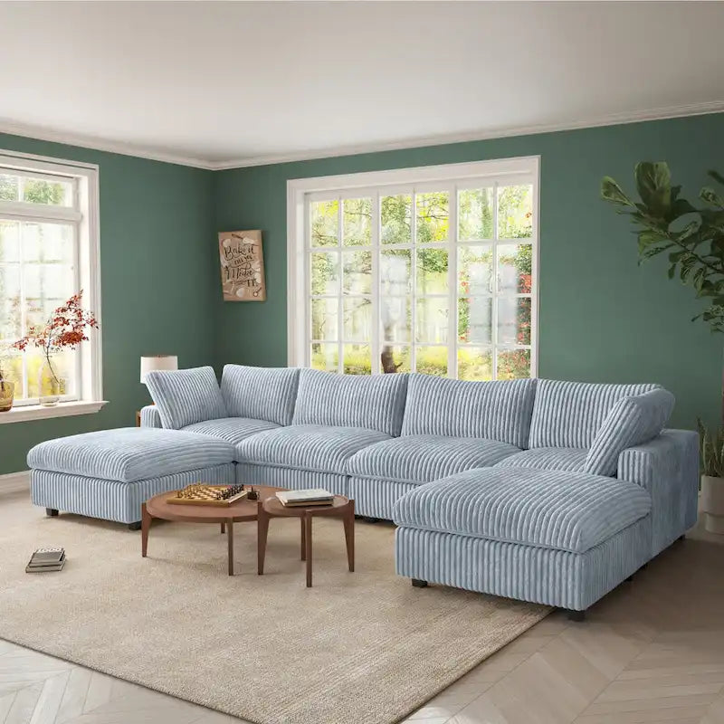 157.48 Canapé sectionnel modulaire, canapé-lit moderne à assise profonde pour salon