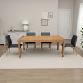 Table de salle à manger, Pin, Marron Naturel, Plateau Rectangulaire de 71 Pouces