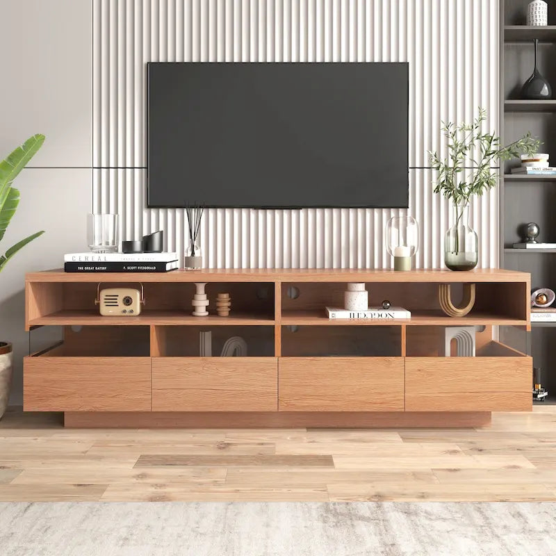 Meuble TV autoportant avec 4 tiroirs