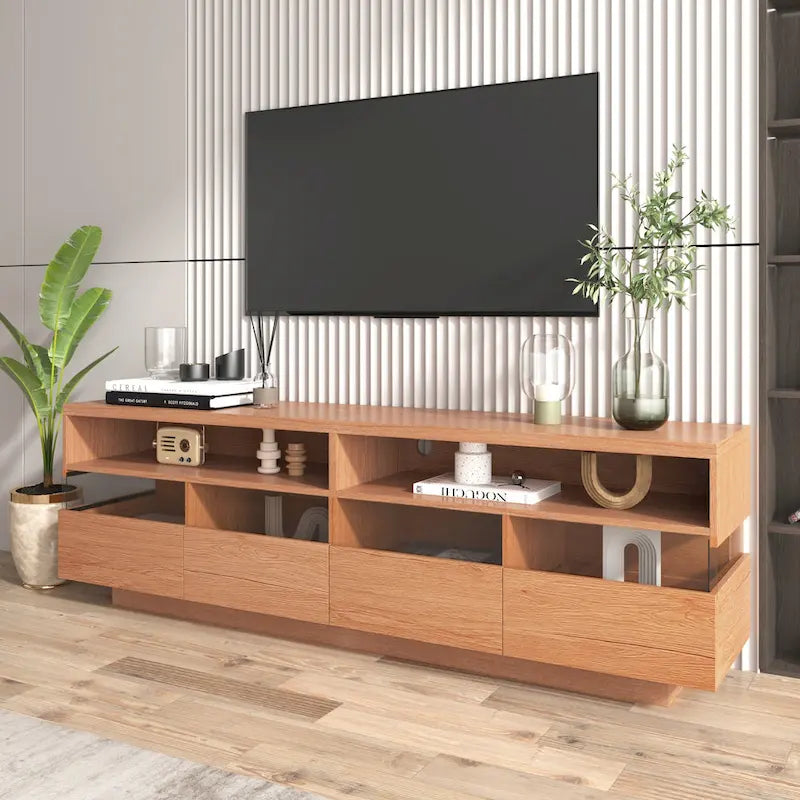 Meuble TV autoportant avec 4 tiroirs