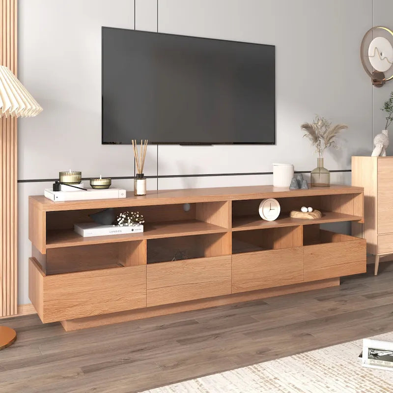 Meuble TV autoportant avec 4 tiroirs