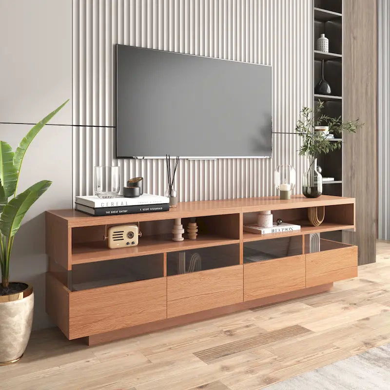 Meuble TV autoportant avec 4 tiroirs