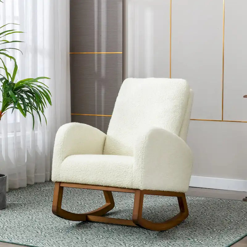 Transat pour bébé, style médiéval-moderne, avec dossier haut rembourré en tissu