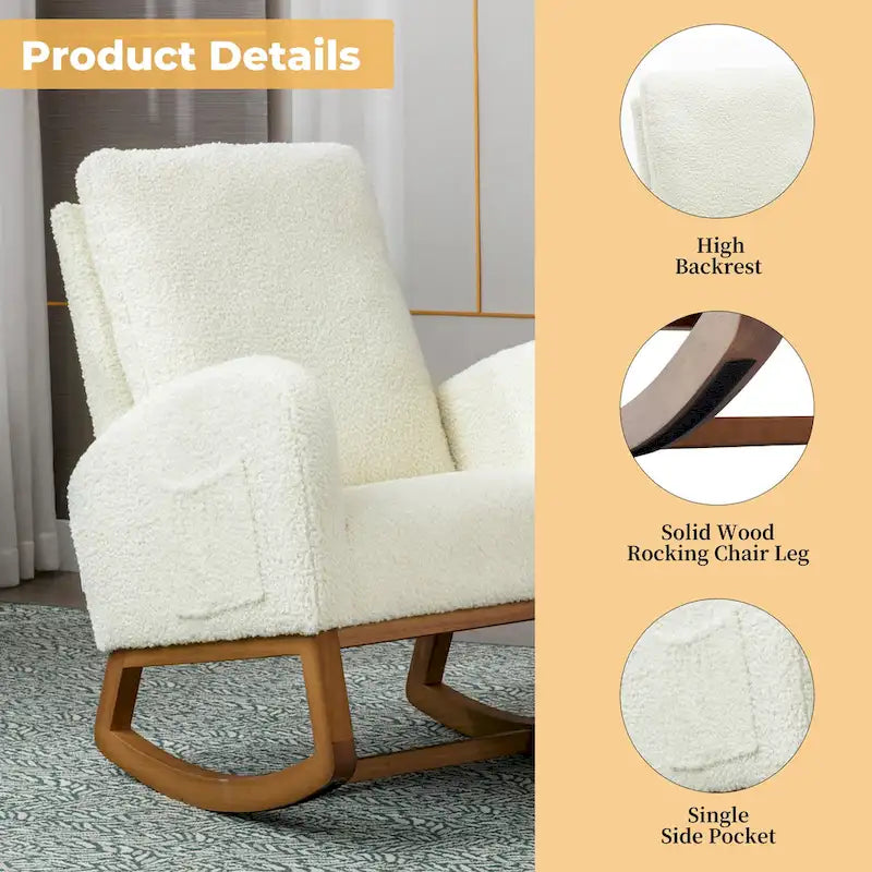 Transat pour bébé, style médiéval-moderne, avec dossier haut rembourré en tissu