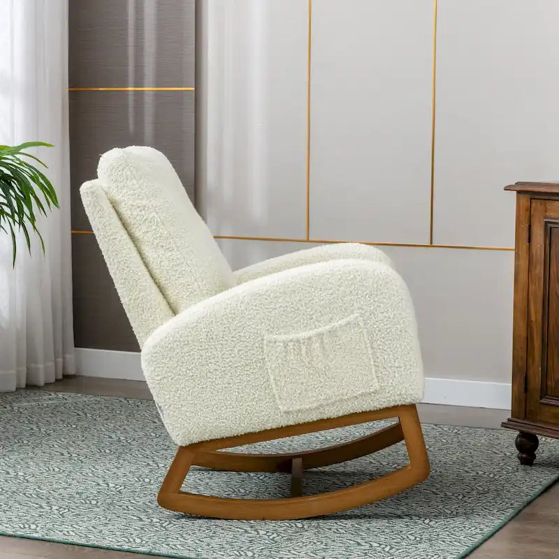 Transat pour bébé, style médiéval-moderne, avec dossier haut rembourré en tissu