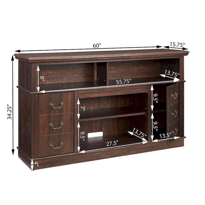 Meuble TV traditionnel de 60 pouces