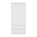 20.47  Armoire double moderne avec penderie et deux tiroirs pour chambre à coucher