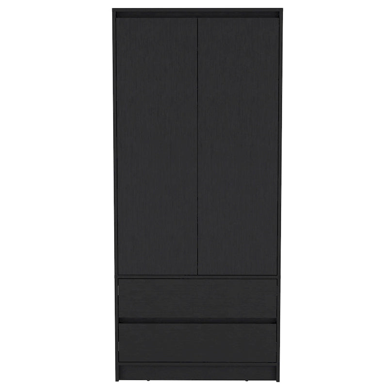20.47  Armoire double moderne avec penderie et deux tiroirs pour chambre à coucher