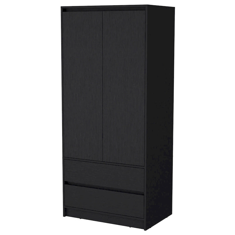 20.47  Armoire double moderne avec penderie et deux tiroirs pour chambre à coucher