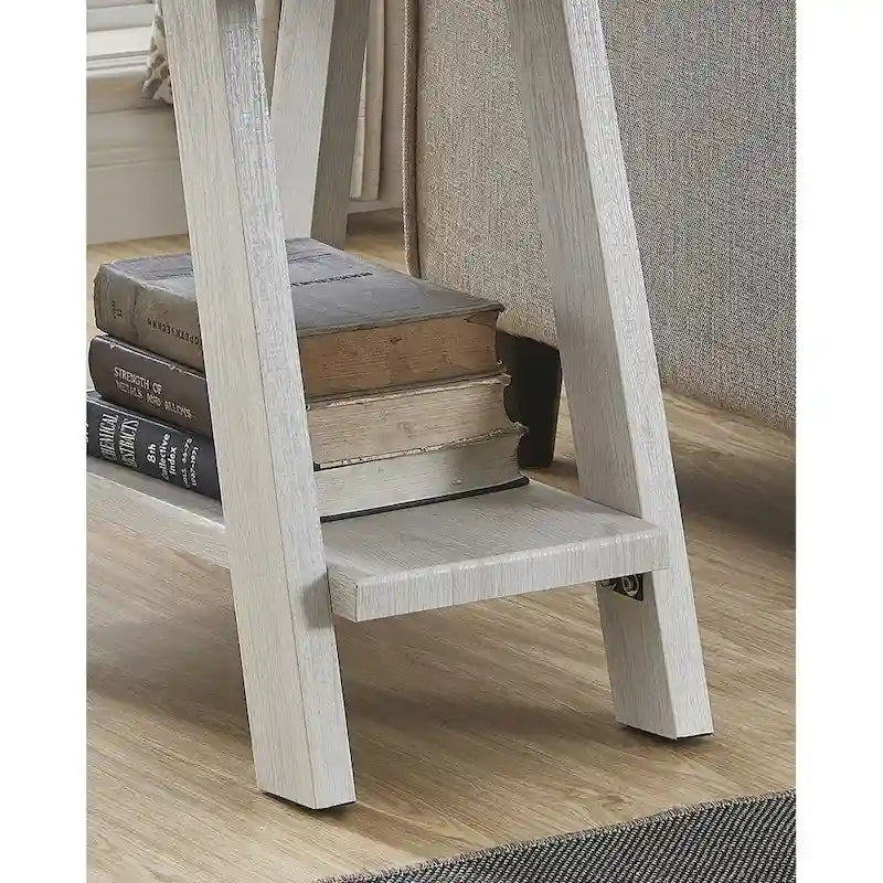 23.5 Table d'appoint rectangulaire moderne avec étagère de rangement et pieds évasés