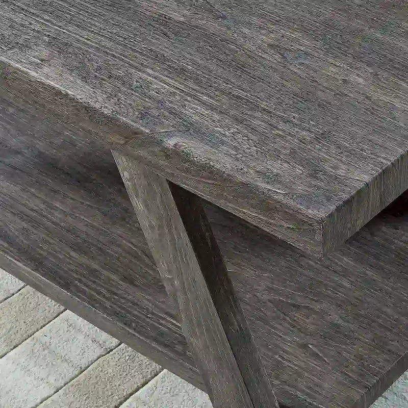 23.5 Table d'appoint rectangulaire moderne avec étagère de rangement et pieds évasés