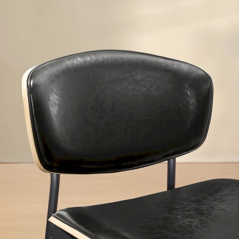 Chaises de salle à manger modernes en bois courbé (lot de 2)