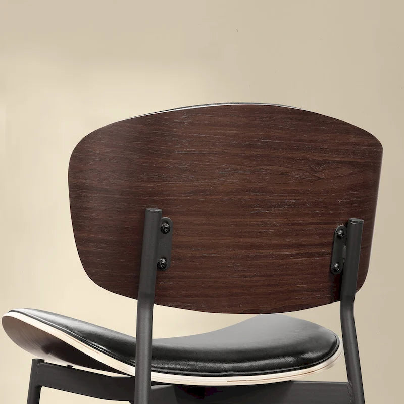 Chaises de salle à manger modernes en bois courbé (lot de 2)