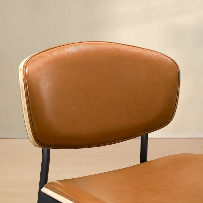 Chaises de salle à manger modernes en bois courbé (lot de 2)