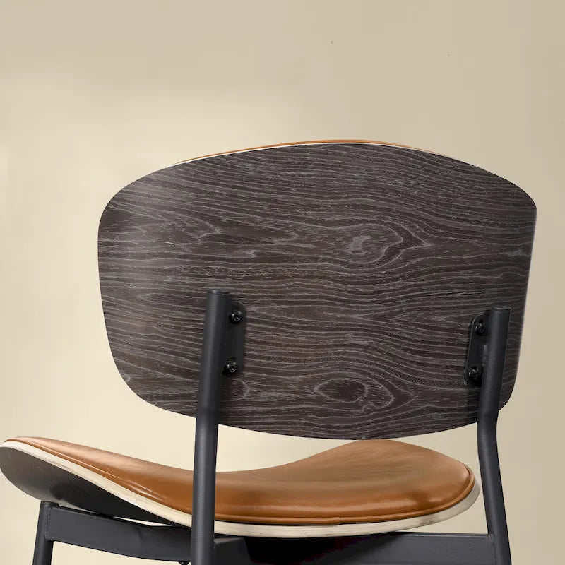 Chaises de salle à manger modernes en bois courbé (lot de 2)