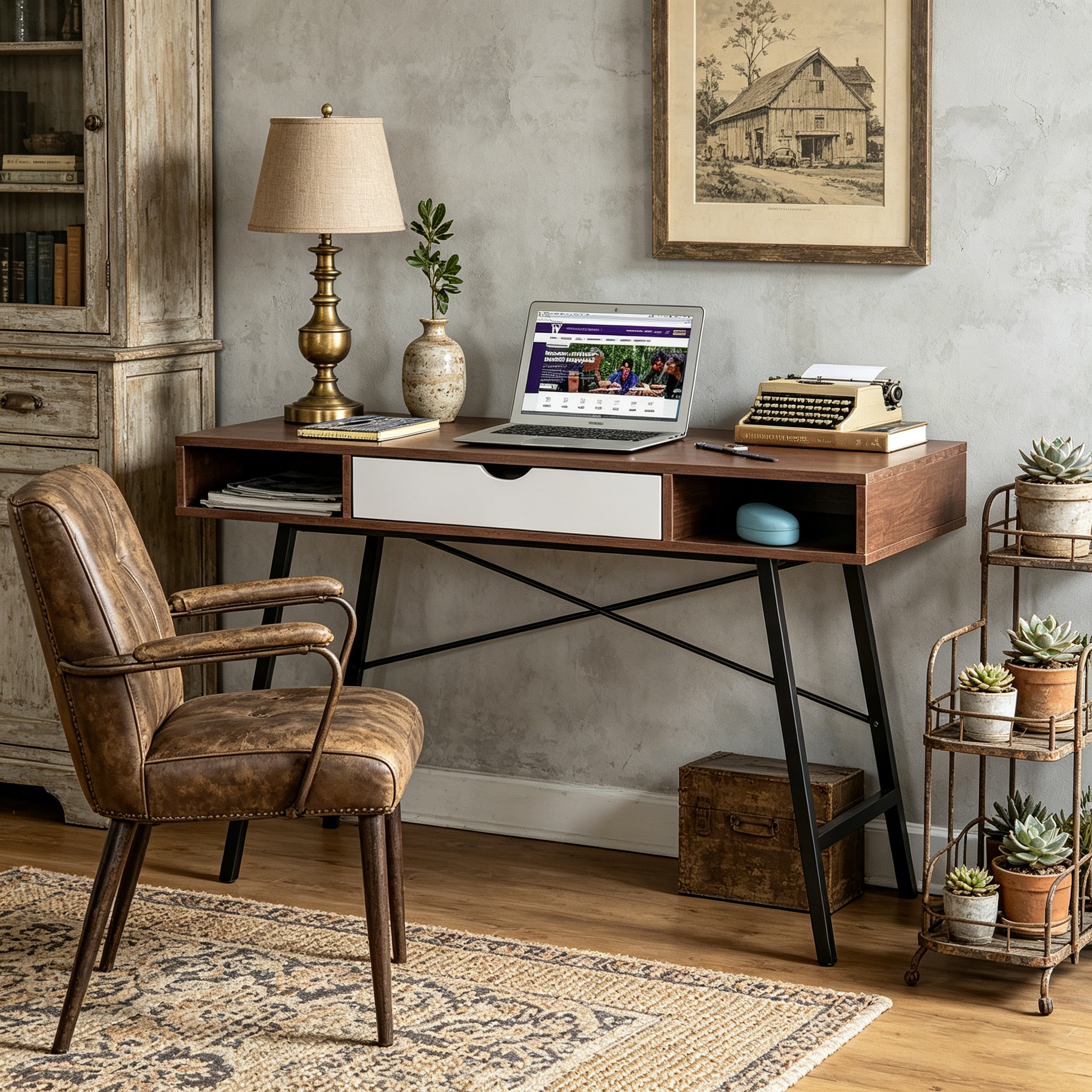 Bureau Edison de style Mid-century pour un mode de vie simple
