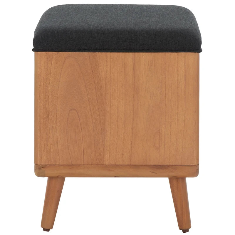 Banc à étagères ouvertes avec coussin