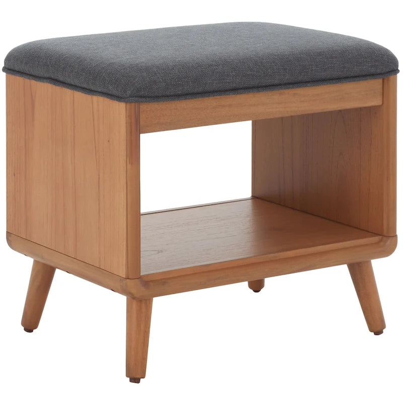 Banc à étagères ouvertes avec coussin