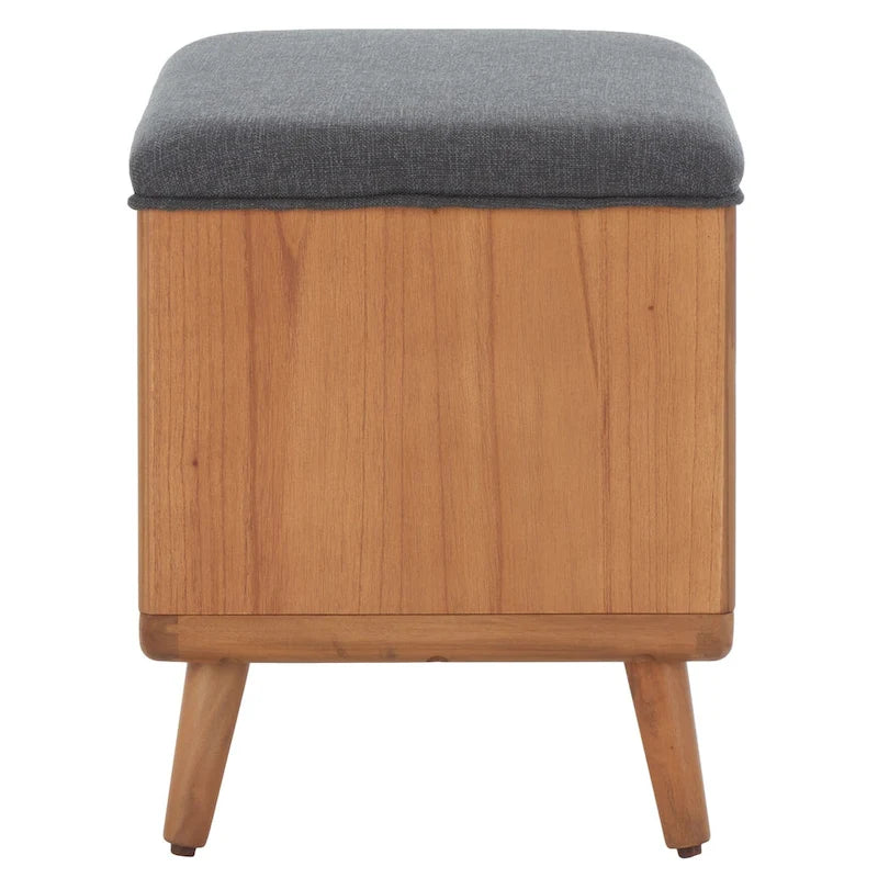 Banc à étagères ouvertes avec coussin