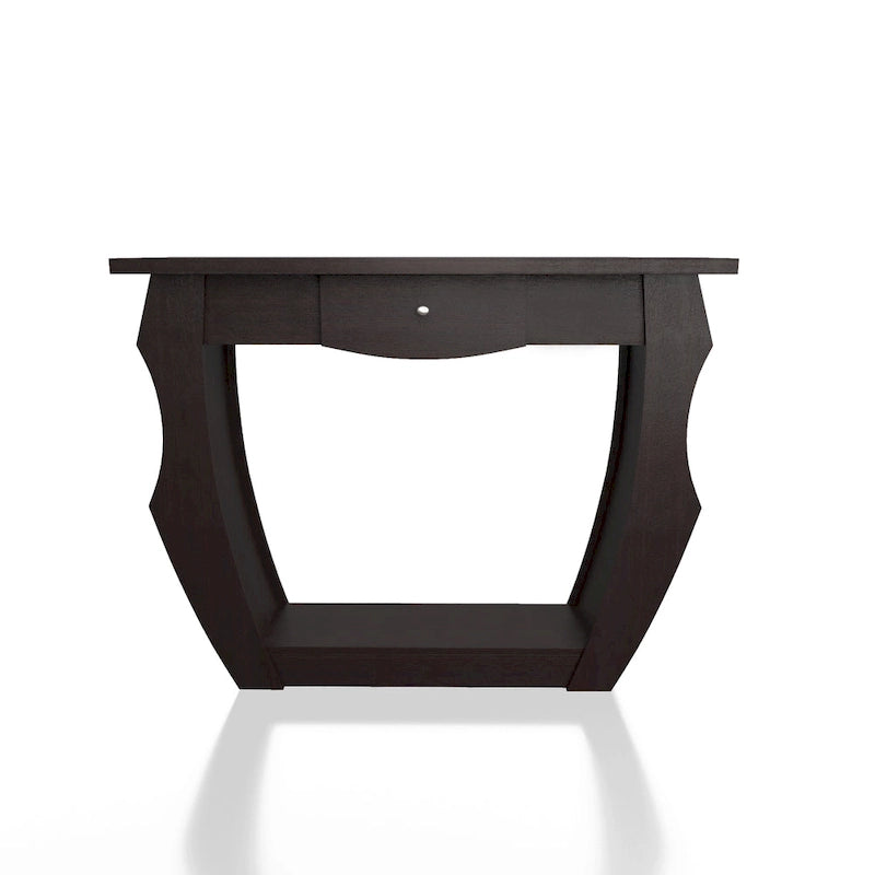 Console en noyer moderne avec un tiroir de 99 cm