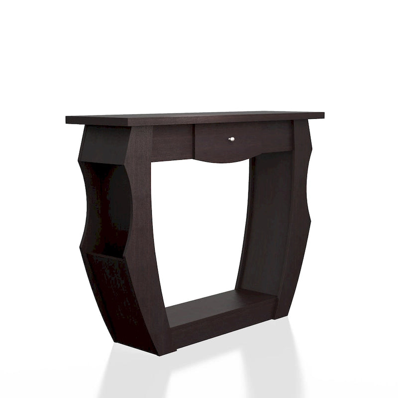 Console en noyer moderne avec un tiroir de 99 cm