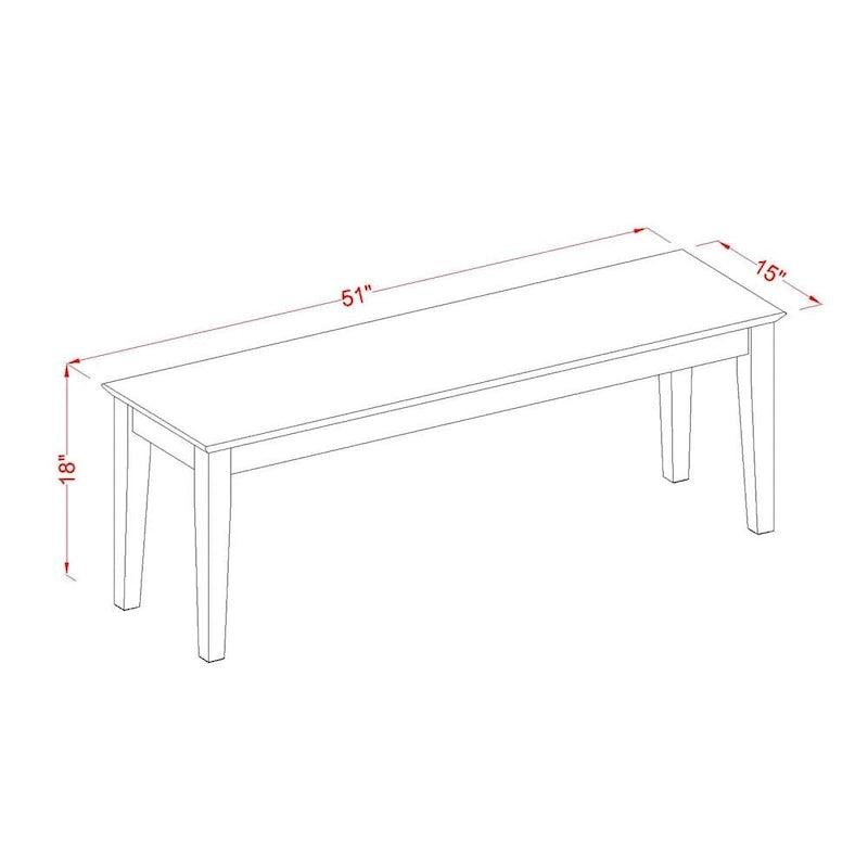 Banc de salle à manger East West Furniture avec siège en bois