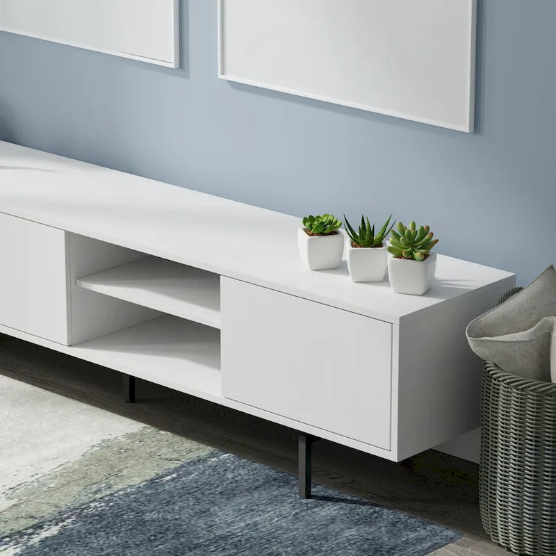 Meuble TV console bas, style Mid-Century Modern