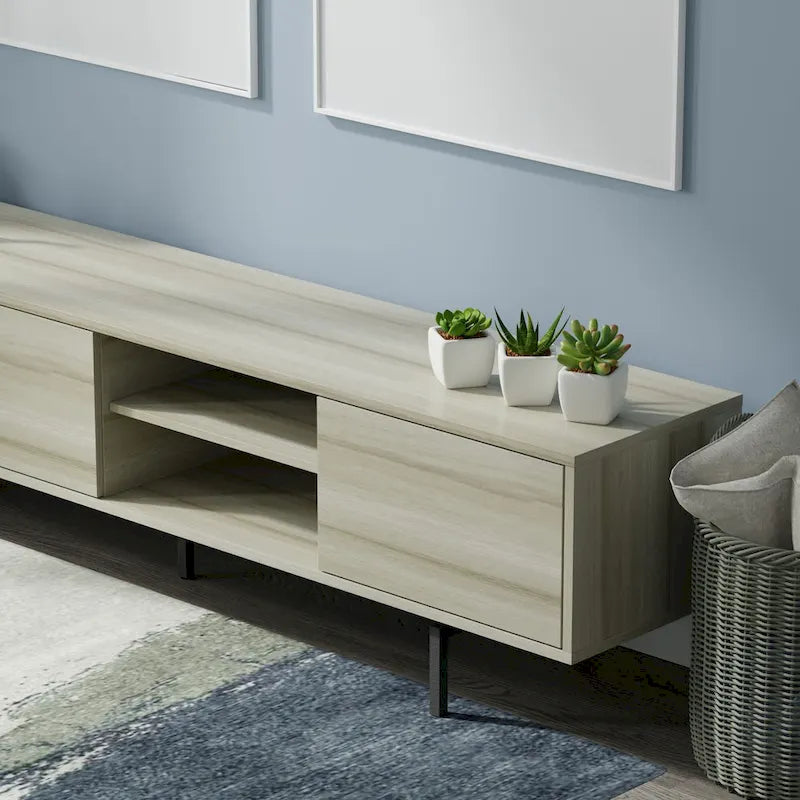 Meuble TV console bas, style Mid-Century Modern