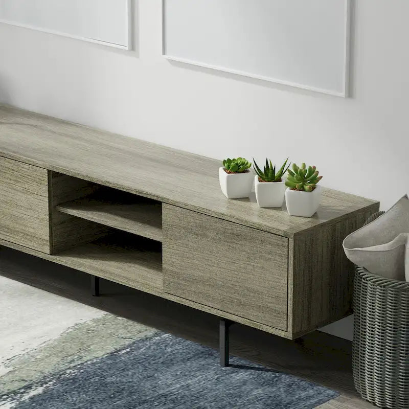 Meuble TV console bas, style Mid-Century Modern