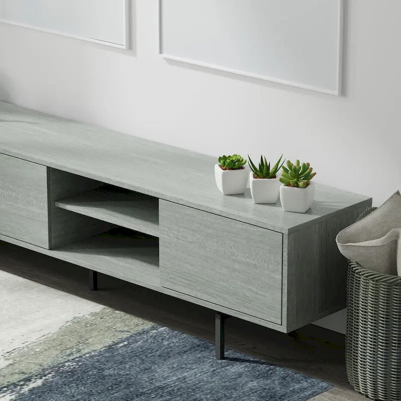 Meuble TV console bas, style Mid-Century Modern