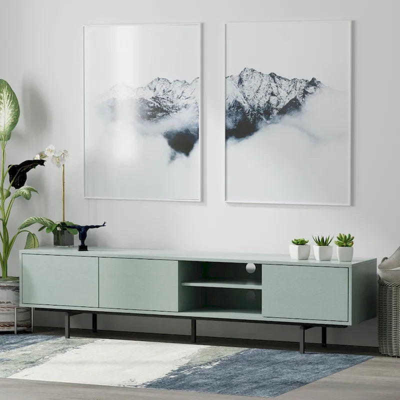 Meuble TV console bas, style Mid-Century Modern