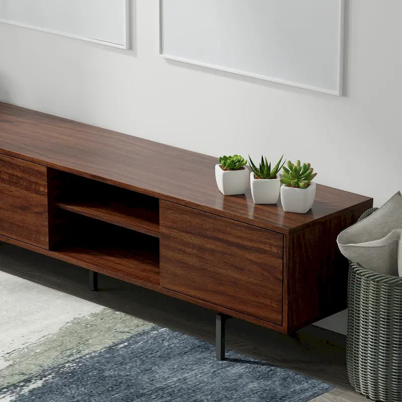 Meuble TV console bas, style Mid-Century Modern