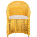 Fauteuil club en rotin jaune - 24 x 26 x 35 - 24Lx26Px35H