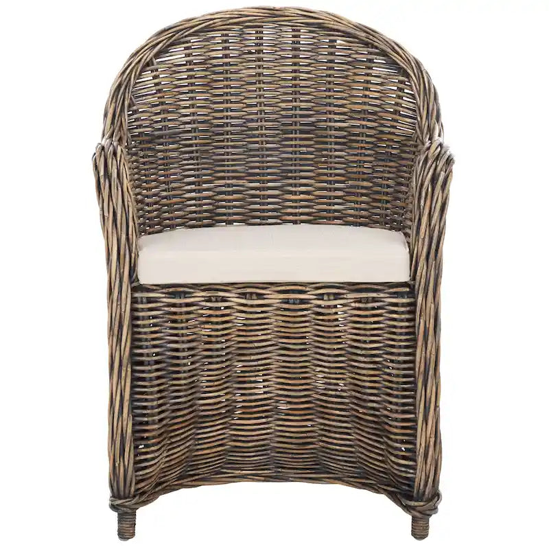 Fauteuil club en rotin jaune - 24 x 26 x 35 - 24Lx26Px35H
