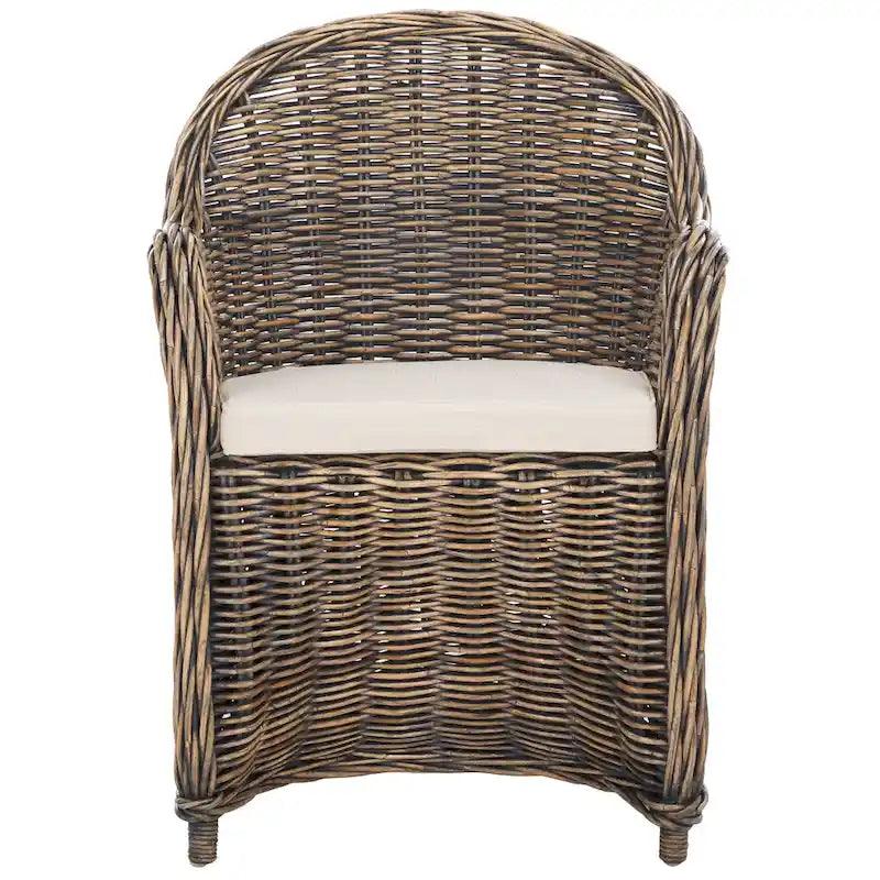 Fauteuil club en rotin jaune - 24 x 26 x 35 - 24Lx26Px35H