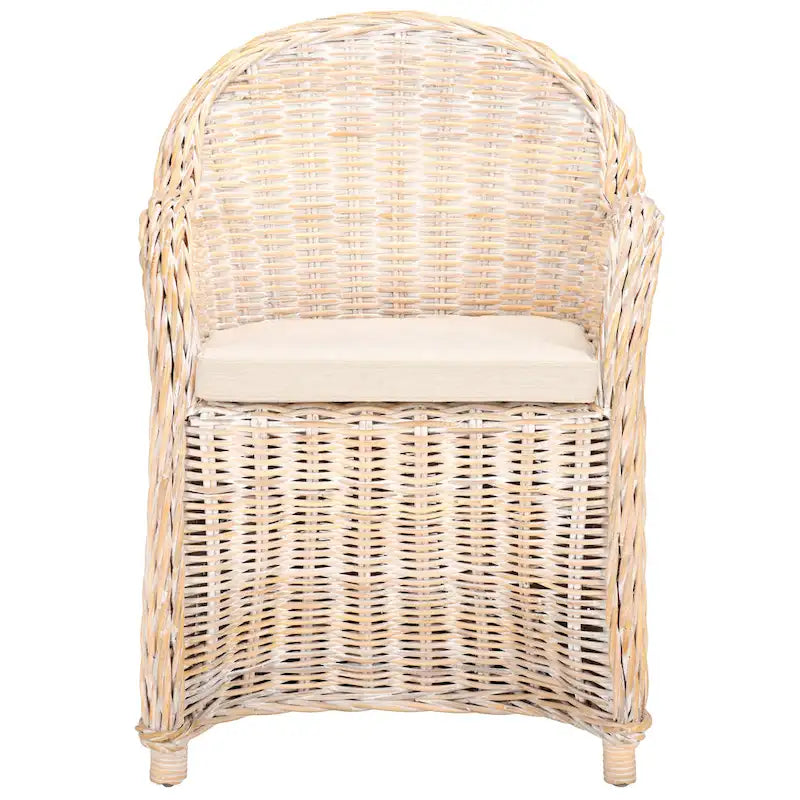 Fauteuil club en rotin jaune - 24 x 26 x 35 - 24Lx26Px35H