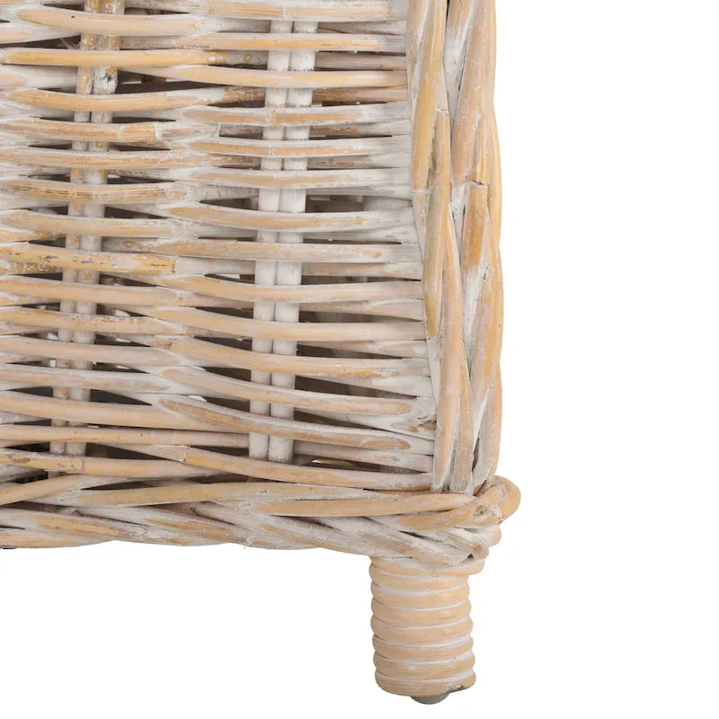 Fauteuil club en rotin jaune - 24 x 26 x 35 - 24Lx26Px35H