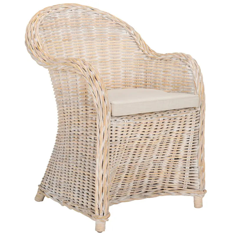Fauteuil club en rotin jaune - 24 x 26 x 35 - 24Lx26Px35H