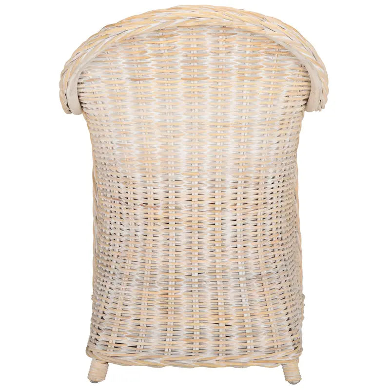 Fauteuil club en rotin jaune - 24 x 26 x 35 - 24Lx26Px35H