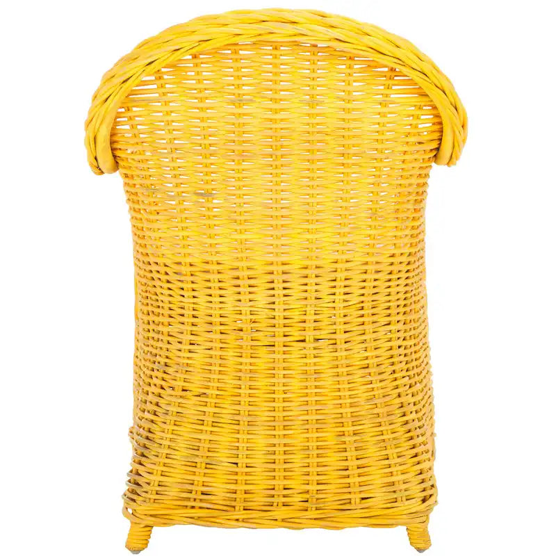 Fauteuil club en rotin jaune - 24 x 26 x 35 - 24Lx26Px35H