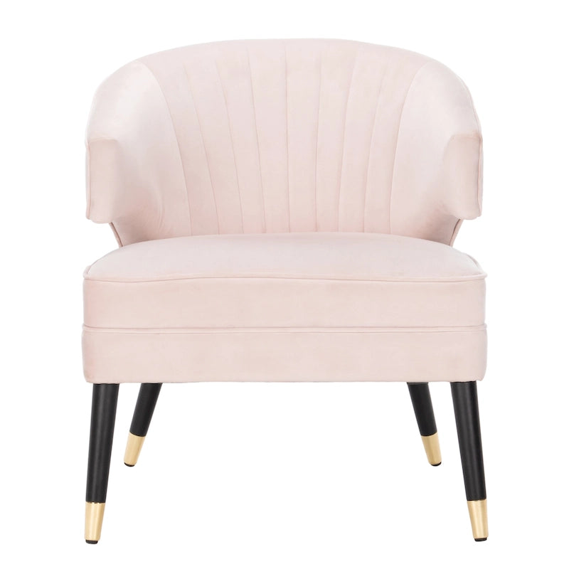 Fauteuil d'appoint dossier haut en velours