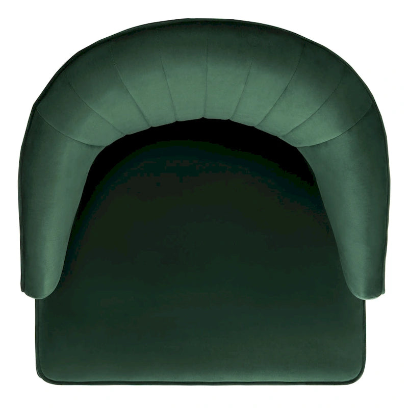 Fauteuil d'appoint dossier haut en velours