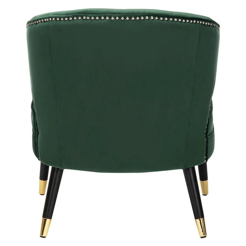 Fauteuil d'appoint dossier haut en velours