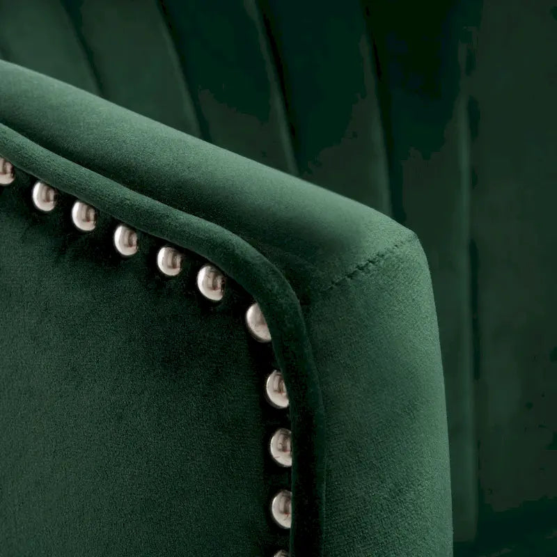 Fauteuil d'appoint dossier haut en velours