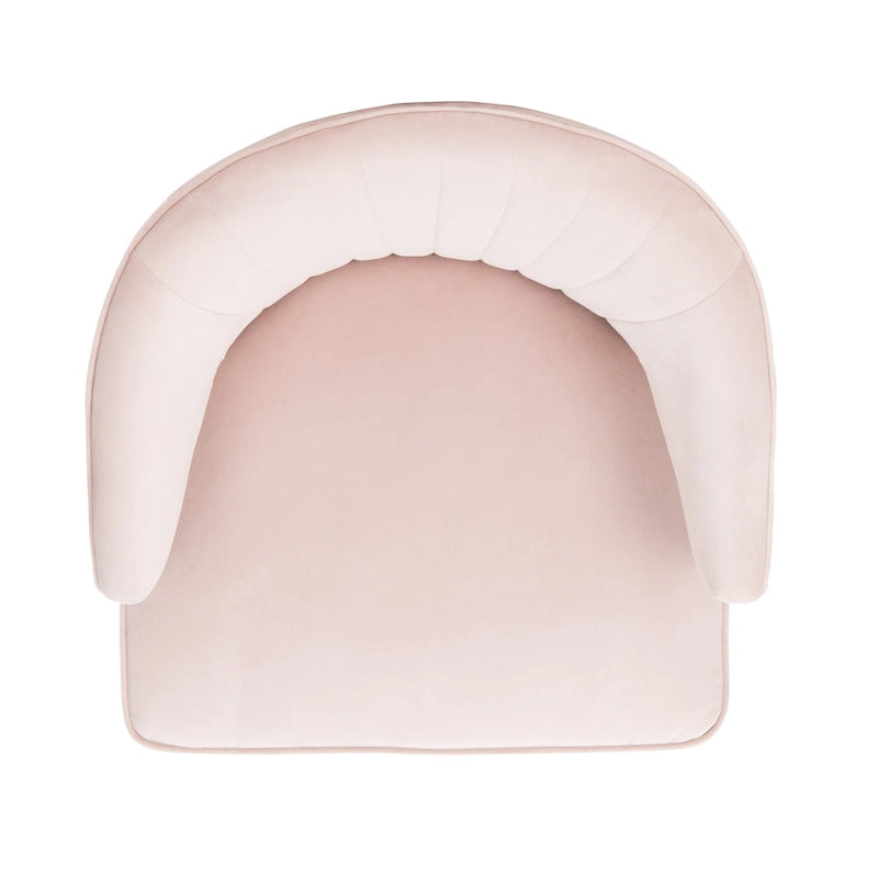 Fauteuil d'appoint dossier haut en velours