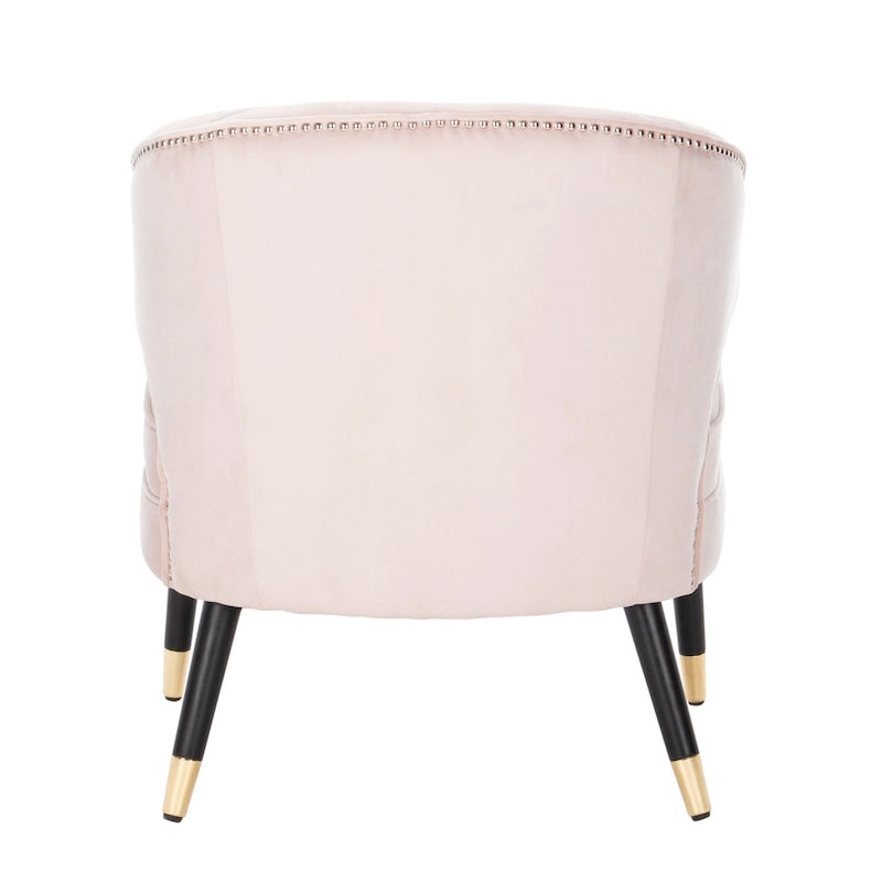 Fauteuil d'appoint dossier haut en velours